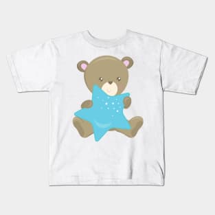 Cute Bear, Baby Bear, Little Bear, Bear With Star Kids T-Shirt